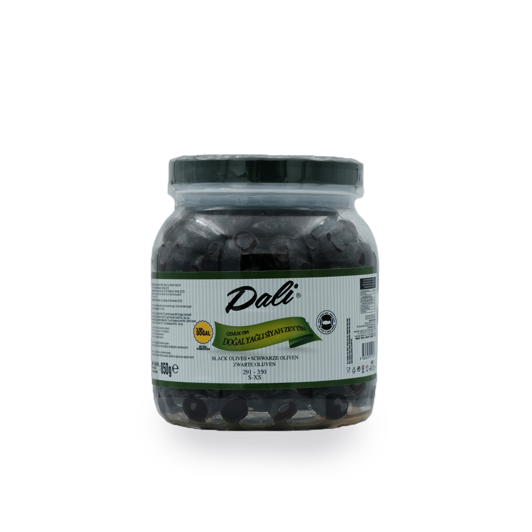 Yağlı Siyah Zeytin Pet 850 gr. 291/350(S/XS )