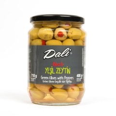 Biberli Yeşil Zeytin 400 gr. 201/230 ( XL )