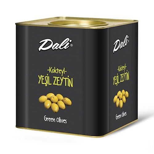 Kokteyl Yeşil Zeytin 10 Kg Teneke 101/140