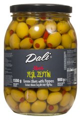 Biberli Yeşil Zeytin 900 gr. 201/230( XL )