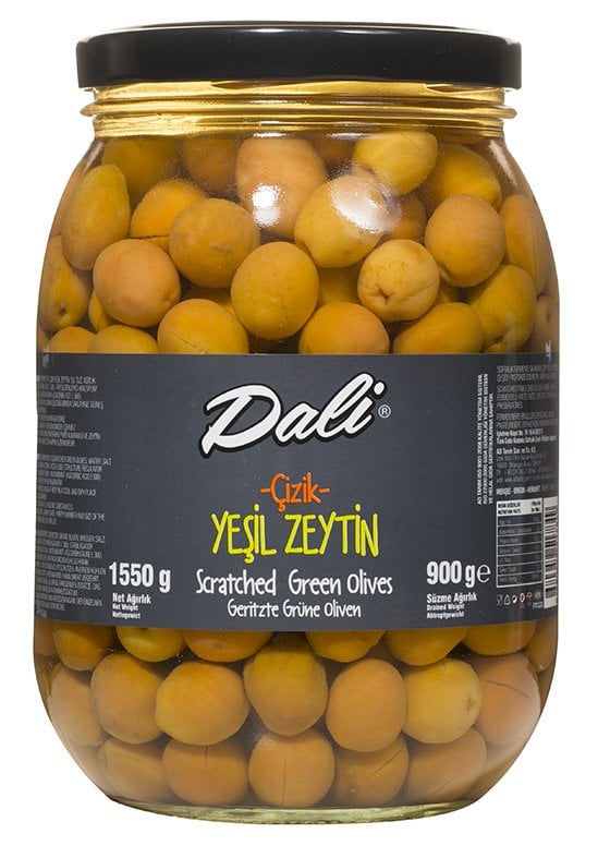 Edremit Çizik Yeşil Zeytin 900 gr. Cam 261/290 (M)